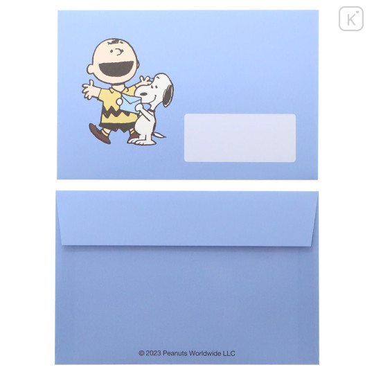 Japan Peanuts Die Cut Mini Letter Set - Snoopy / Blue - 3