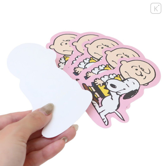 Japan Peanuts Die Cut Mini Letter Set - Snoopy / Pink - 2