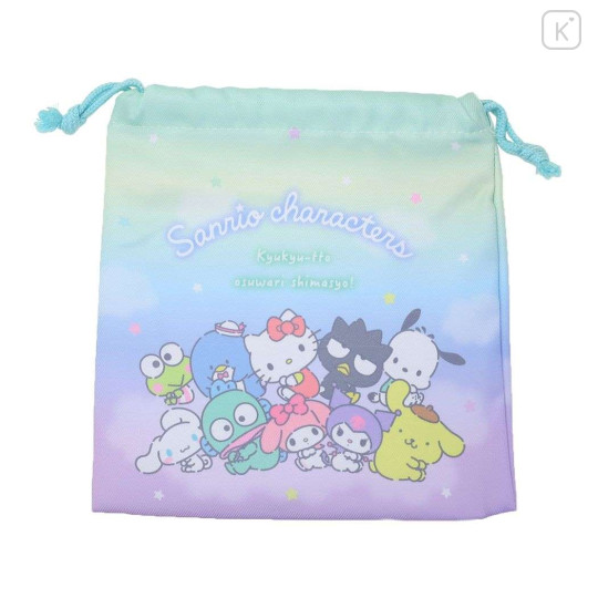 Japan Sanrio Drawstring Pouch - Characters / Sky - 1