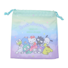 Japan Sanrio Drawstring Pouch - Characters / Sky