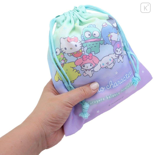Japan Sanrio Drawstring Pouch - Characters / Sky - 2