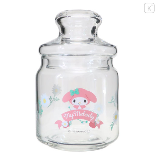 Japan Sanrio Jar Glass Canister Storage Case - My Melody / Flora - 1