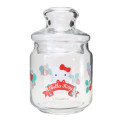 Japan Sanrio Jar Glass Canister Storage Case - Hello Kitty / Flora - 1