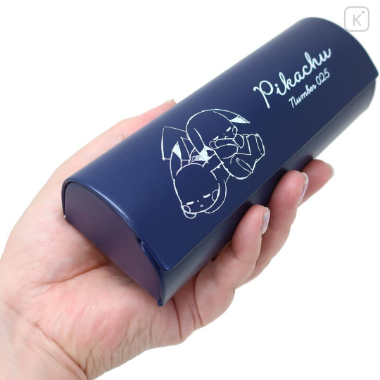 Japan Pokemon Glasses Case - Pikachu / Navy Good Night - 3