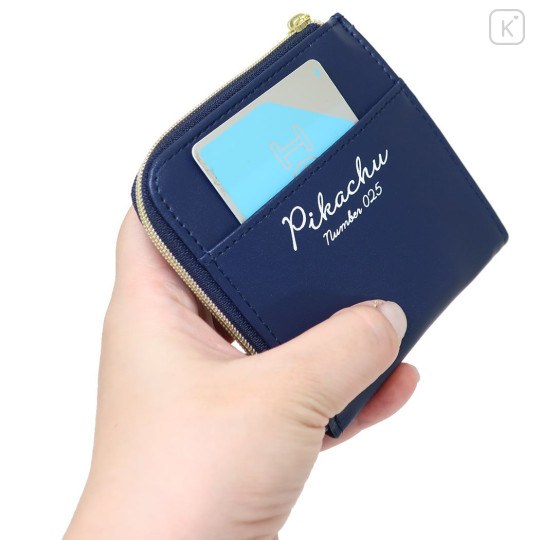 Japan Pokemon Mini Wallet - Pikachu : Navy Good Night - 2