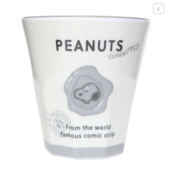 Japan Peanuts Melamine Tumbler - Snoppy / Grey White - 1