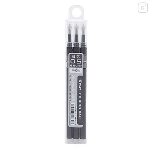 Japan Pilot FriXion Ball LFBKRF Gel Pen Refill Set - 0.5mm Black - 1