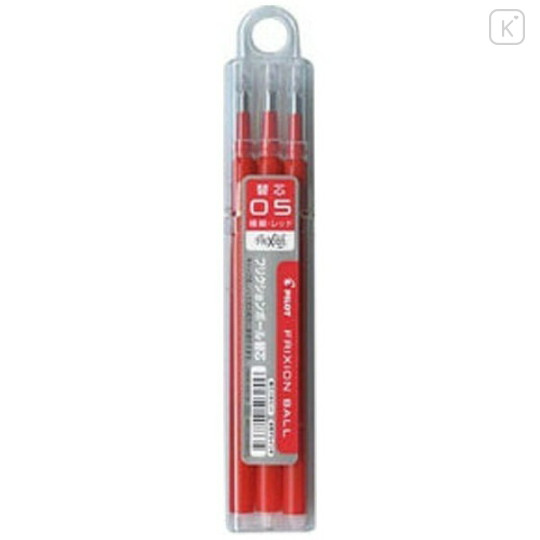 Japan Pilot FriXion Ball LFBKRF Gel Pen Refill Set - 0.5mm Red - 1