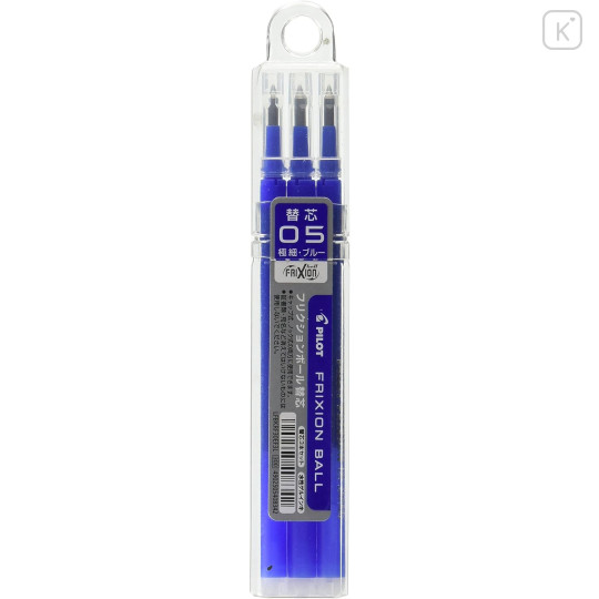 Japan Pilot FriXion Ball LFBKRF Gel Pen Refill Set - 0.5mm Blue - 1