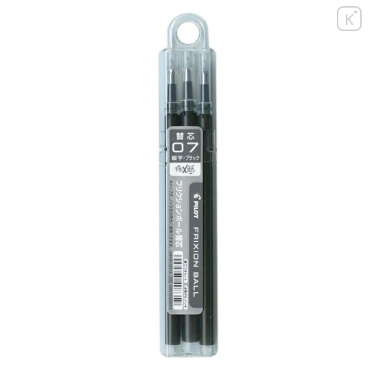 Japan Pilot FriXion Ball LFBKRF Gel Pen Refill Set - 0.7mm Black - 1