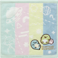 Japan San-X Mini Towel - Sumikko Gurashi / Tokage Lizard & Penguin? Mysterious Friends