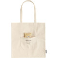 Japan San-X Tote Bag with Badge Mascot - Rilakkuma : New Basic Rilakkuma Vol.2 - 1