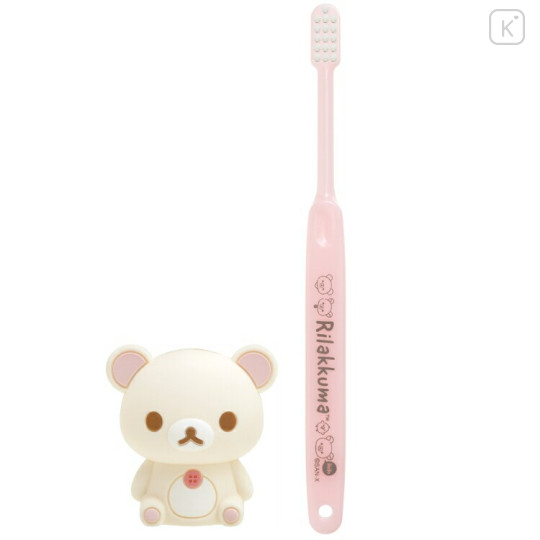 Japan San-X Toothbrush Stand Mascot Set - Korilakkuma - 3