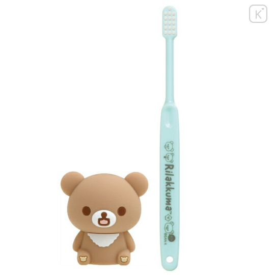 Japan San-X Toothbrush Stand Mascot Set - Chairoikoguma - 3