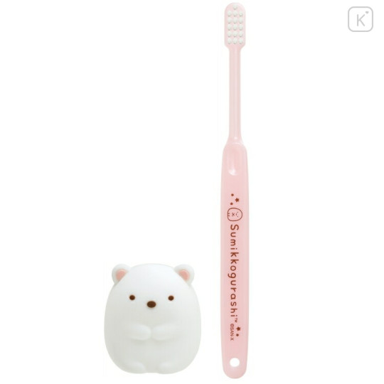 Japan San-X Toothbrush Stand Mascot Set - Sumikko Gurashi Shirokuma - 3