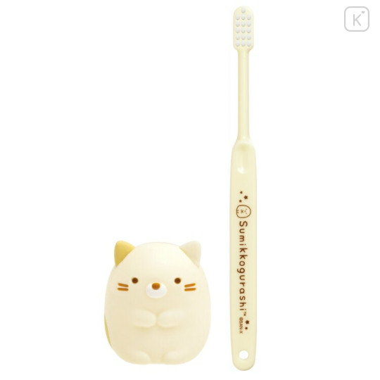 Japan San-X Toothbrush Stand Mascot Set - Sumikko Gurashi Neko - 3