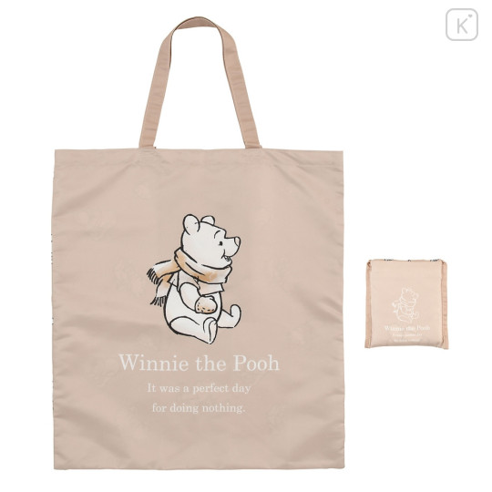 Japan Disney Store Eco Shopping Bag - Winnie the Pooh : Beige - 1
