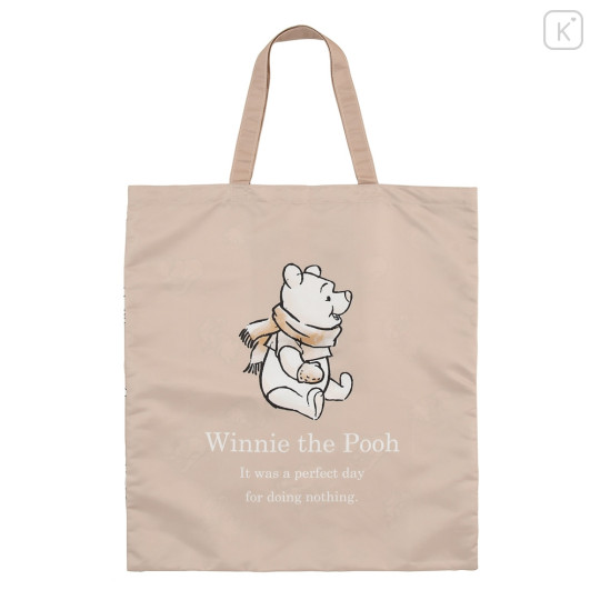 Japan Disney Store Eco Shopping Bag - Winnie the Pooh : Beige - 2