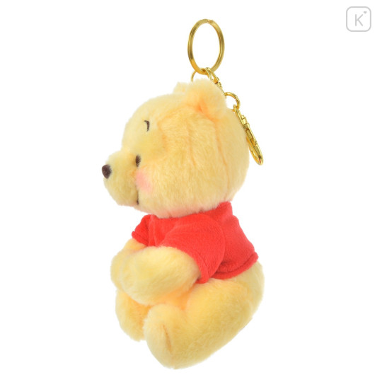 Japan Disney Store Fluffy Plush Keychain - Winnie The Pooh / Pooh's Day 2023 - 2