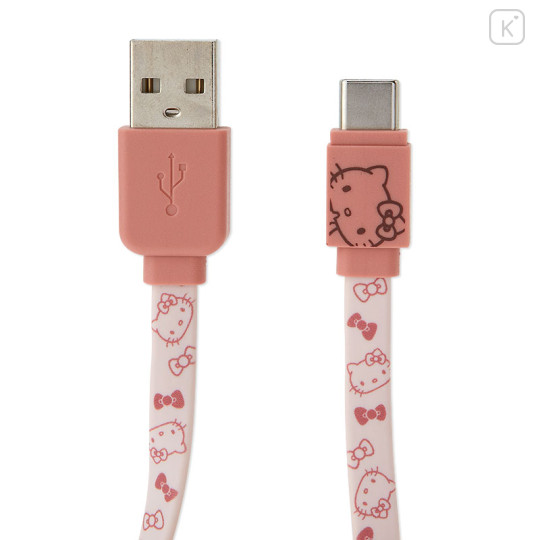 Japan Sanrio USB to Type-C Sync & Power Cable - Hello Kitty - 2