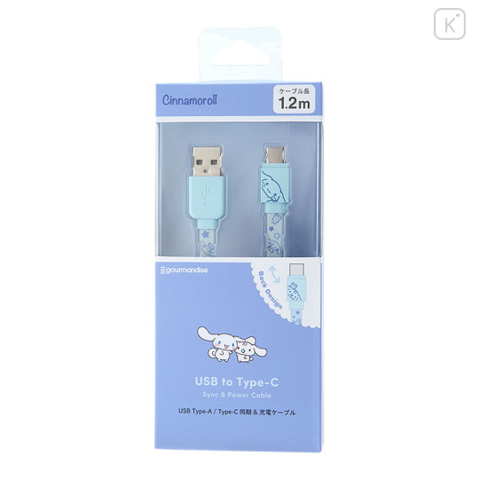 Japan Sanrio USB to Type-C Sync & Power Cable - Cinnamoroll - 1
