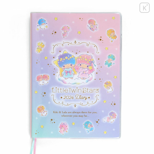 Japan Sanrio Original Horizontal Rule Type B6 Diary - Little Twin Stars 2024 - 1