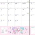 Japan Sanrio Original Horizontal Rule Type B6 Diary - Little Twin Stars 2024 - 6