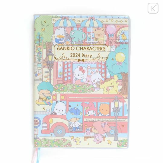 Japan Sanrio Original Horizontal Rule Type B6 Diary - Sanrio Characters 2024 - 1