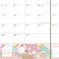 Japan Sanrio Original Horizontal Rule Type B6 Diary - Sanrio Characters 2024 - 6