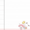 Japan Sanrio Original Horizontal Rule Type B6 Diary - Sanrio Characters 2024 - 8