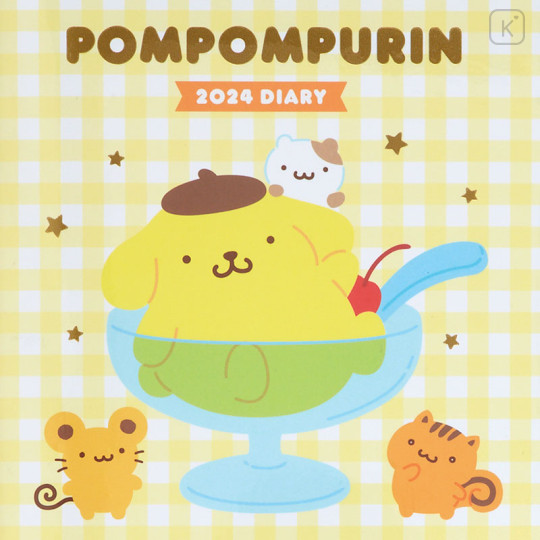 Japan Sanrio Original Block Type B6 Diary - Pompompurin 2024 - 2