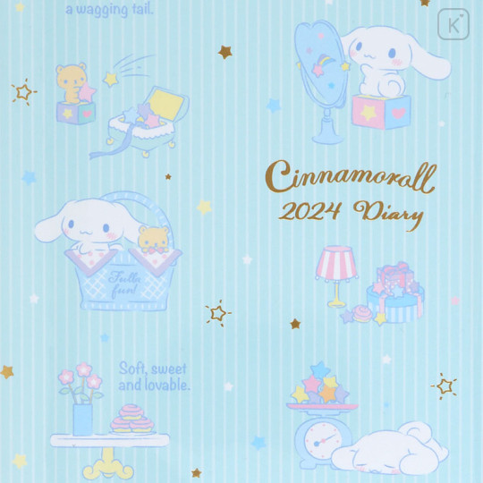 Japan Sanrio Original Block Type B6 Diary - Cinnamoroll 2024 - 2