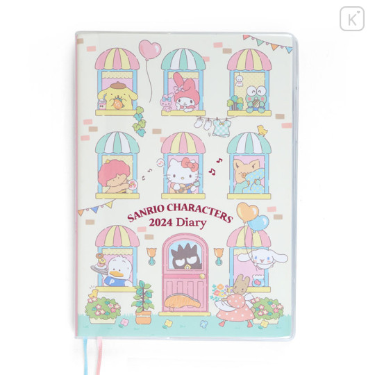 Japan Sanrio Original Block Type B6 Diary - Sanrio Characters 2024 - 1
