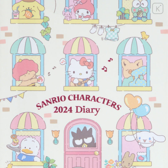 Japan Sanrio Original Block Type B6 Diary - Sanrio Characters 2024 - 2