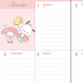 Japan Sanrio Original Block Type B6 Diary - Sanrio Characters 2024 - 6