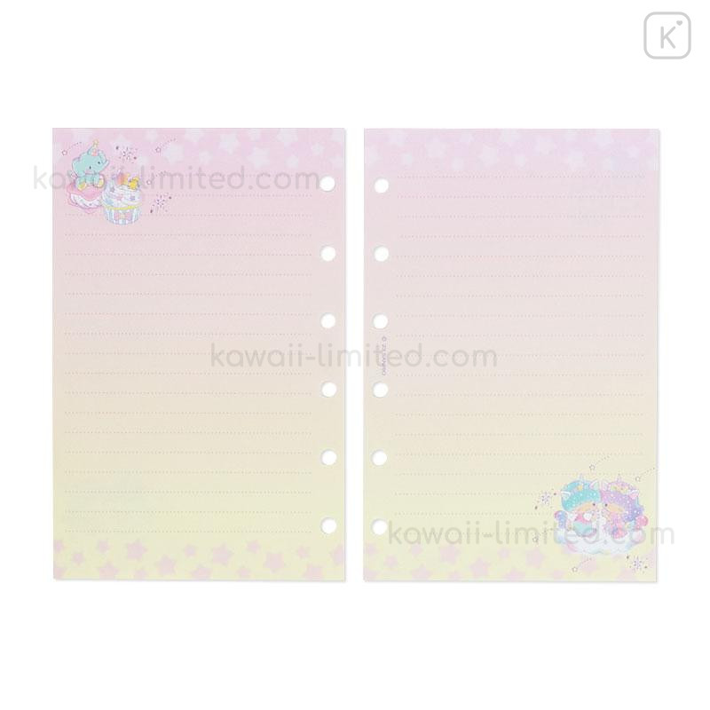 Japan Sanrio Original Personal Organizer Refill Set - Little Twin Stars ...