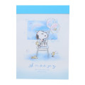 Japan Peanuts Mini Notepad - Snoopy : Woostock White & Blue Sky - 1