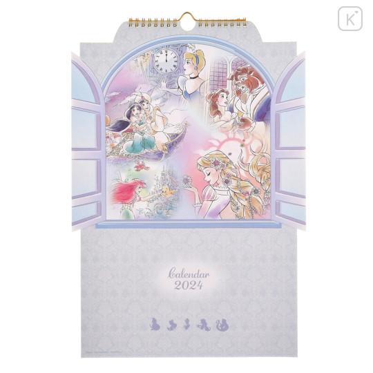 Japan Disney Store Wall Calendar & Organizer - Princess 2024 - 1