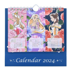 Japan Disney Store Desk Calendar & Organizer - Princess 2024