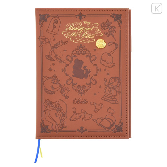 Japan Disney Store B6 Notebook Calendar & Organizer - Beauty and the Beast : 2024 - 1