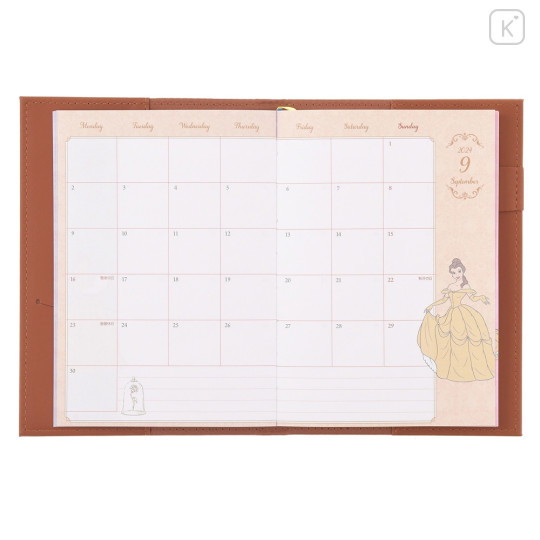 Japan Disney Store B6 Notebook Calendar & Organizer - Beauty and the Beast : 2024 - 6