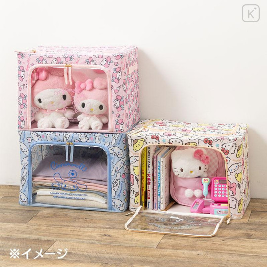 Japan Sanrio Original Folding Storage Case with Window - Kuromi - 6