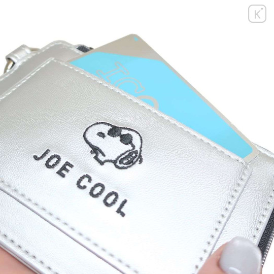 Japan Peanuts Coin & Card Case - Snoopy / Joe Cool Silver - 3