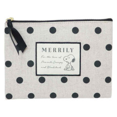 Japan Peanuts Flat Pouch - Snoopy / Merrily Dots