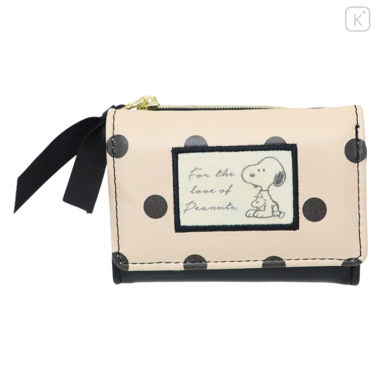 Japan Peanuts Tri-Fold Wallet & Coin Case - Snoopy / Merrily Dots - 1
