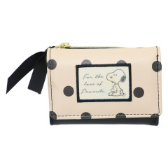 Japan Peanuts Tri-Fold Wallet & Coin Case - Snoopy / Merrily Dots