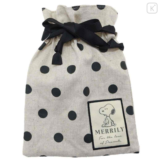 Japan Peanuts Drawstring Bag - Snoopy : Merrily Dots - 1