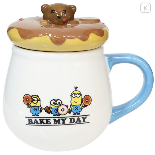 Japan Minions Porcelain Mug with Lid - Bello : Bake My Day Donut - 1