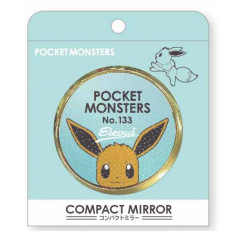 Japan Pokemon Pocket Compact Zoom Mirror - Eevee