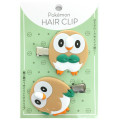 Japan Pokemon Hair Clip 2pcs Set - Rowlet - 1